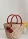 Mini St Tropez Bolsa Tote de Senhora Laranja - Kayu | Bolsa de Mão de Senhora de Palha